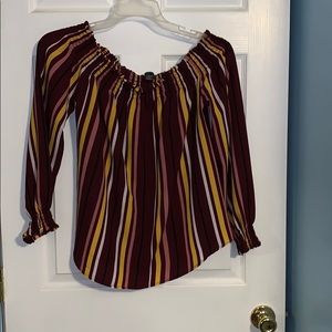 Off the shoulder long sleeve shirt